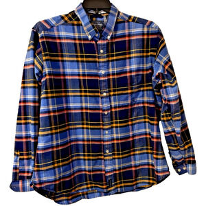 Panhandle Slim Rough Stock Western Shirt Button Down Size X Large Blue Gold